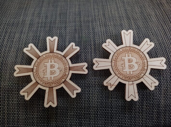 Bitcoin magnetický odznak