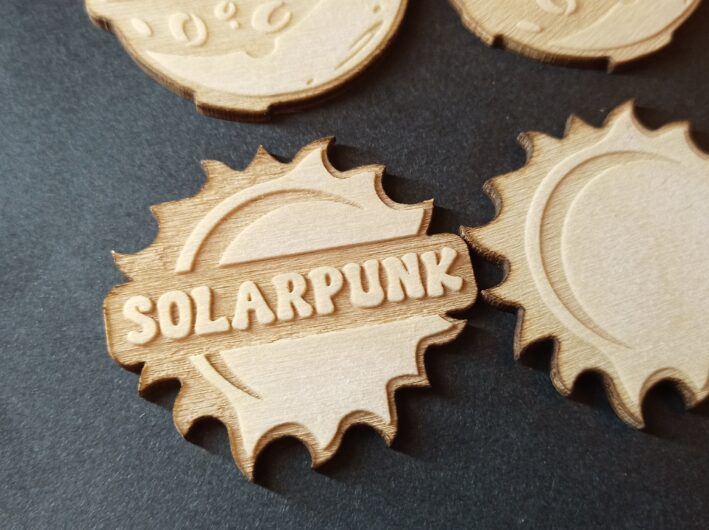 Lunarpunk magnetic badges / odznaky