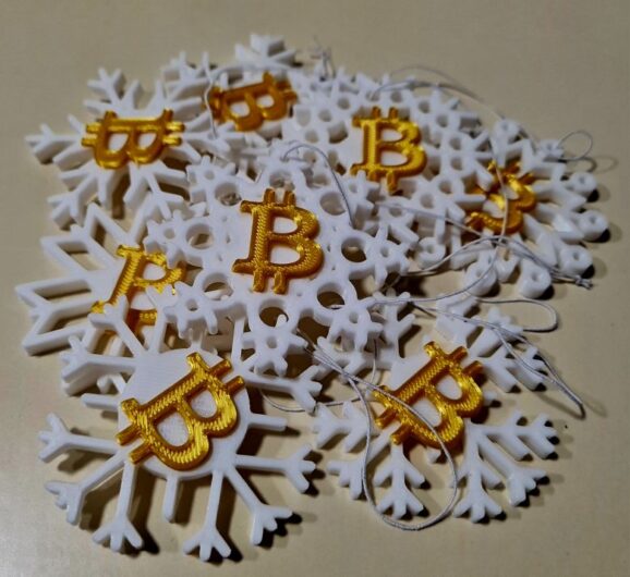 Vianočná voňavá sada vločiek na stromček pre pravých Bitcoinerov!