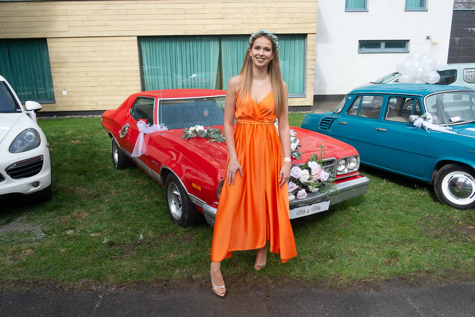 Oranžové šaty – veľkosť UNI (XS-L)