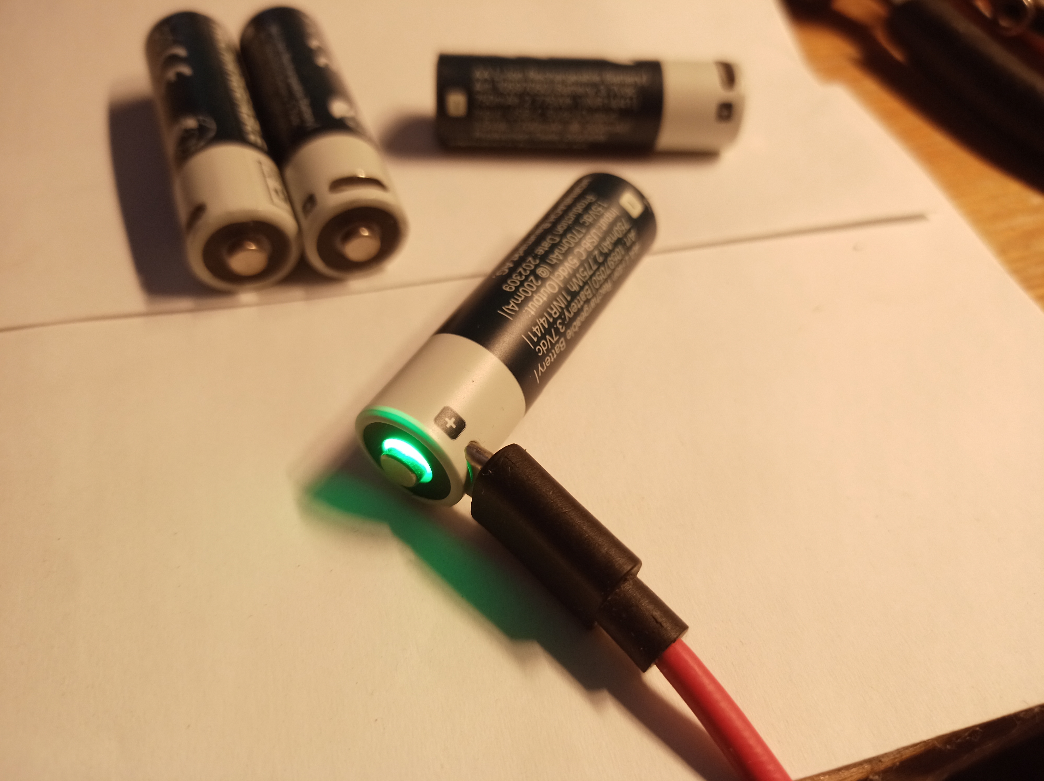 Rechargeable lithium AA batteries for game controllers