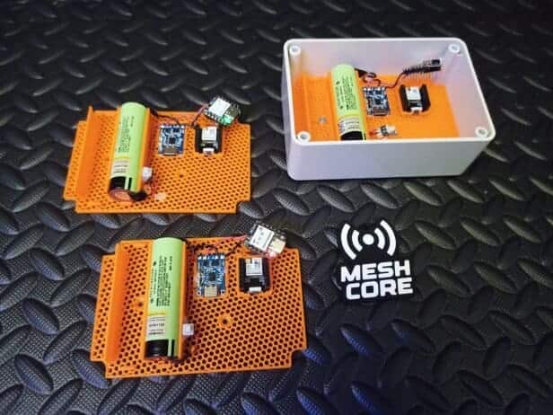 MeshCore repeater 3D tlačená vložka, kit alebo celý
